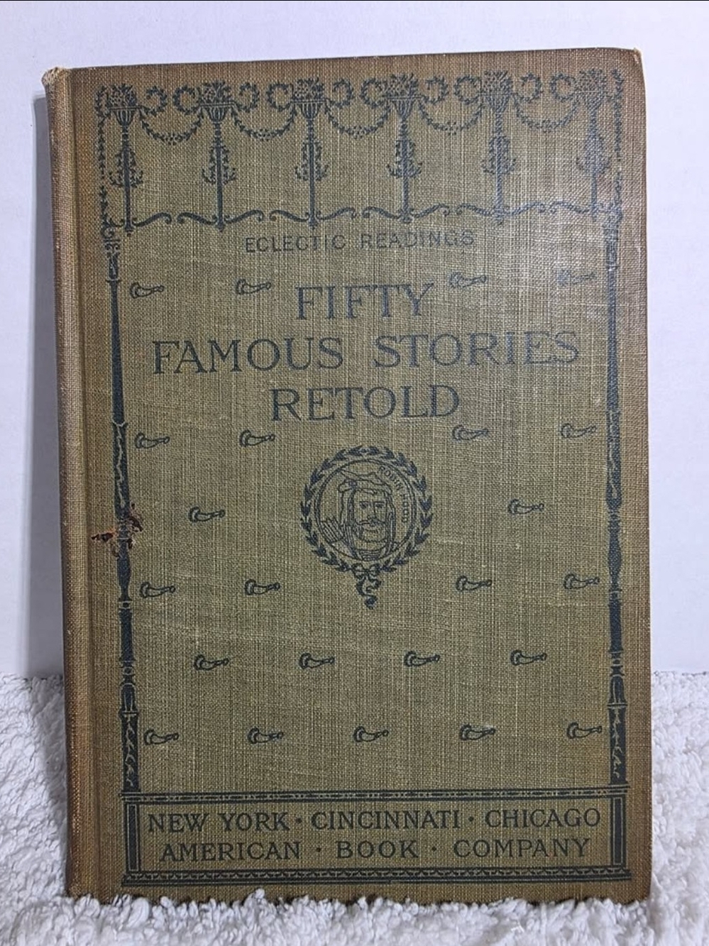 VTG 1896 Eclectic Readings Fifty Famous Stories Retold Antique Hardcover Book